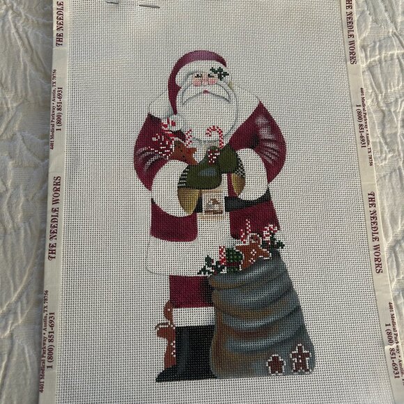 Lynne Andrews Painted Pony Design Other - Painter Pony Sugar and Spice Santa needlepoint canvas - 18 count